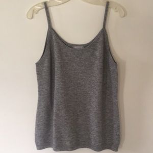Pure Collection 100% Cashmere Gray Tank Top